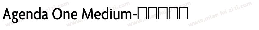Agenda One Medium字体转换